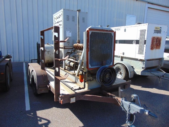 2002 Generator mtd on Trailer, s/n 17777-001, white diesel eng,hour meter reads 460 hrs