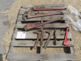 Assorted Pipe Wrenches & Jaws