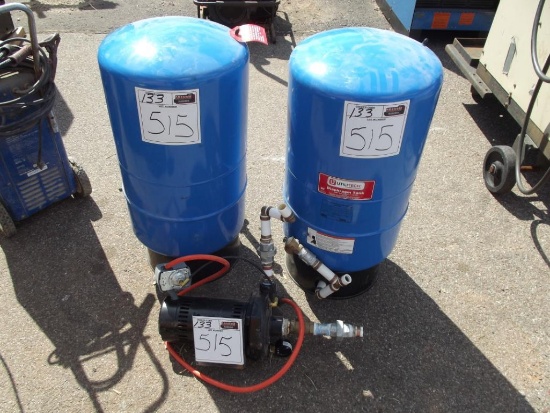 (2) Pressure Tanks & (1) 1hp Water Pump