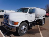 1998 Ford FSeries S/A Water Truck, s/n 3fenf80cxxma07615, diesel eng, 6 spd trans, od reads 59518