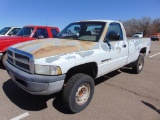 1996 Dodge Ram 4x4 Pickup, s/n 1b7kf26zxtj194396, v8 gas eng, auto trans, od reads 132538 miles