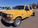 1994 Ford F350 Crewcab Cab & Chassis, s/n 1ftjw35h6rea17534, v8 gas eng, auto trans, od reads 242763