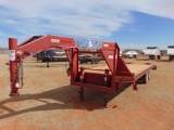 2008 Tophat 25' Gooseneck Flatbed T/A Trailer, 20' deck, 5' dove w/ramps,