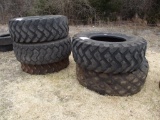 (5) assorted loader tires