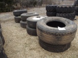 (8) assorted truck tires