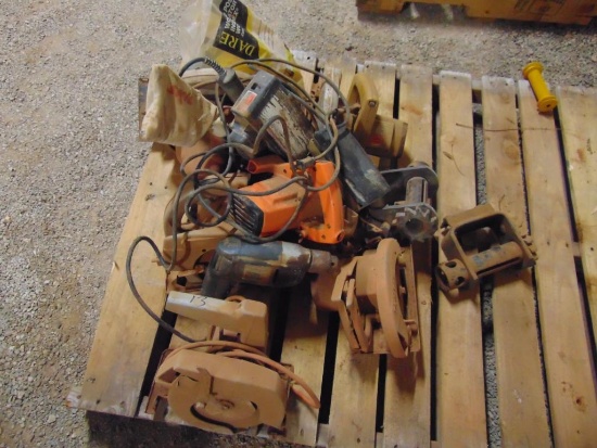 (6) Circular Saws . (2) Sanders, Drill