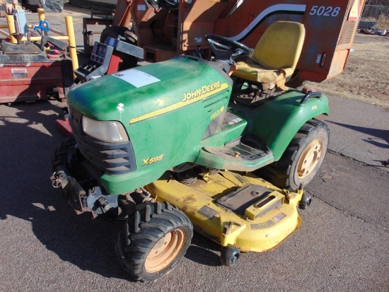 John Deere X595 4x4 Lawn Tractor, 62" deck, snowplow, 3pt, 540 pto