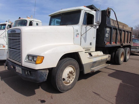 1995 Freightliner FLD120 T/A Dump Truck, s/n...1fuydsebxsh638203, detroit eng, 9 spd trans, od reads