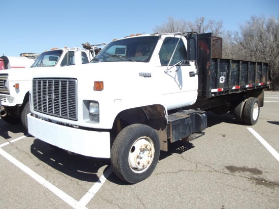 1994 Chevy Kodiak S/A Dump Truck, s/n 1gbj6h1j1rj114609