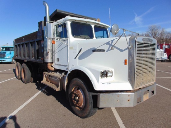 1987 Freightliner FLC T/A Dump Truck, s/n 1fuyycy88hh303701, cummins eng, 9 spd trans, od reads