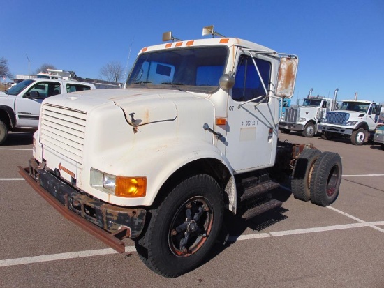 1990 IHC 4700 S/A Truck, s/n...1htscnel0lh285727, diesel eng, auto trans gooseneck ball, od reads