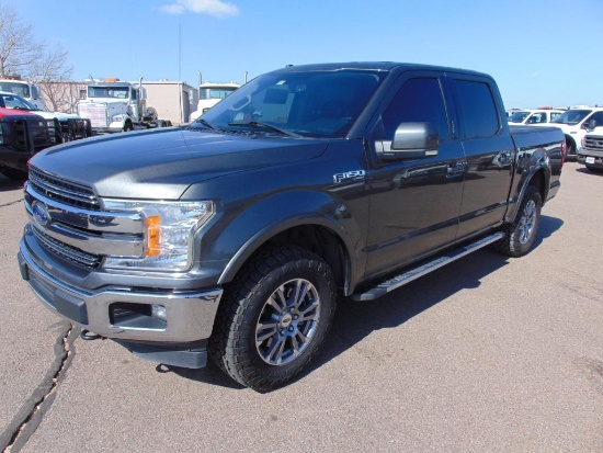 2018 Ford F150 Lariat 4x4 Crewcab Pickup, s/n 1ftew1e58jke36308, v8, auto trans, od reads 112426