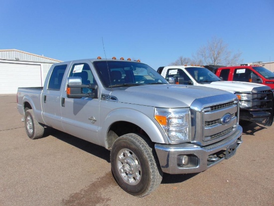 2016 Ford F250 4x4 Crewcab Pickup, s/n 1ft7w2bt9gea433491, powerstroke eng, auto trans, od reads