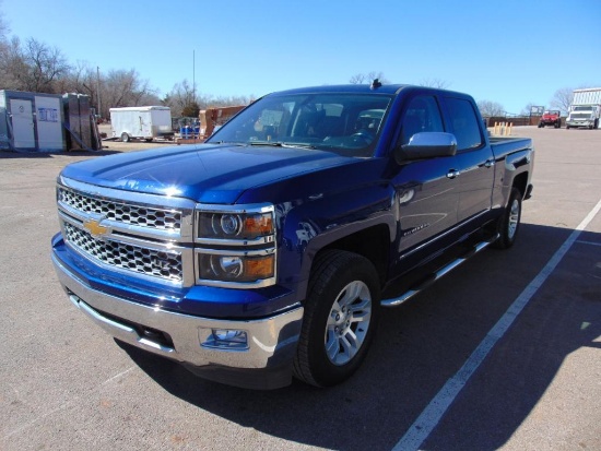 2014 Chevy 1500HD 4x4 Crewcab Pickup, s/n 3gcuksec6eg387070, v8 auto trans, od reads 111182 miles
