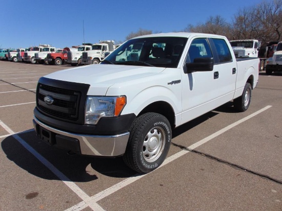 2013 Ford F150 4x4 Crewcab Pickup, s/n 1ftfw1ef3dke46259,v8 eng, auto trans , od reads 112015 miles
