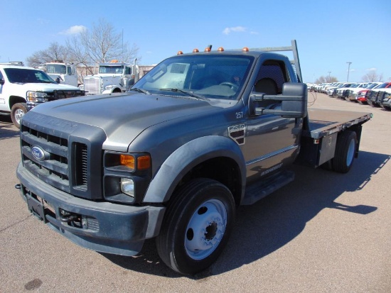 2009 Ford F450 Flatbed Pickup, s/n...1fdaf46r29ea01257, pwr stroke eng, auto trans, od reads 76173