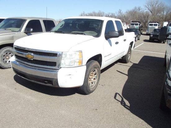 2007 Chevy 1500 Crewcab Pickup, s/n 3gcek13m97g512804, v8 gas eng, auto trans, od reads 225516 miles