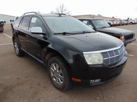 2007 Lincoln MKX Suv, s/n 2lmdu68c87bj24470, v6 enh, auto trans, od reads 235514 miles