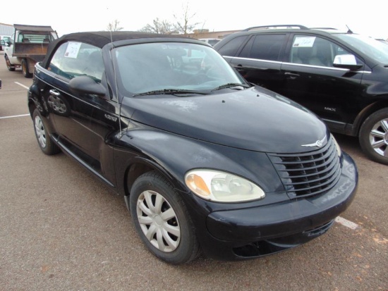 2005 Chrusler PT Cruiser Convertible, s/n 3c3fy45x65t556517, 4cyl, 5 spd...trans, od reads 128378