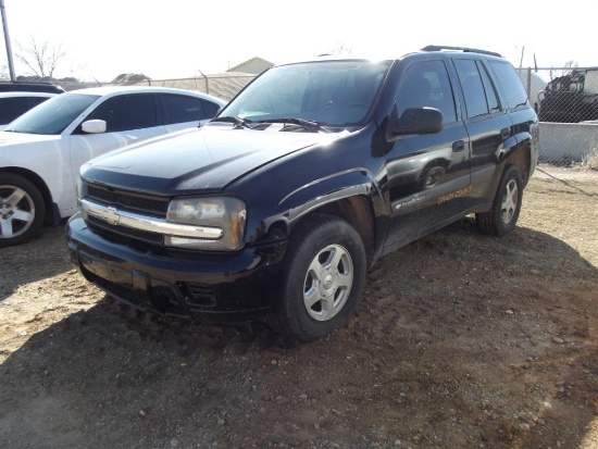 2003 Chevy Trailblazer 4x4 SUV, s/n 1gndt73s032862745 , v6 auto trans,(Does not Run)
