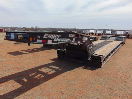 2014 Eager Beaver 55GSL Tri Axle RGN Trailer, s/n 112sd5530fe079676, self contained, air lift 3rd