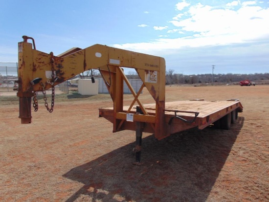 2004 Belshe...25' Gooseneck T/A Flatbed Trailer, s/n 16jf0202241039038, 20' deck, dove w/ramps