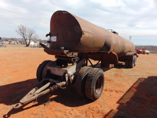 5000 Gallon T/A Water Trailer w/dolly (Bill of Sale)