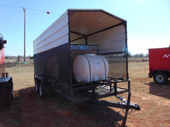 2011 Kearney 16' T/A CoolingTrailer, s/n 9564,canopy,150 gallon tank, porta cool fan, benches