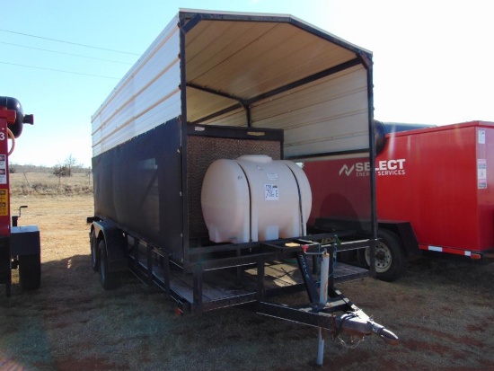 2011 Road Boss 16' T/A CoolingTrailer, s/n 3219,canopy,150 gallon tank, porta cool fan, benches