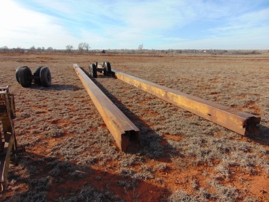 12"x12"x60' Boxed House Moving Beams w/Turntable (Sells offsite Elk City Okla)