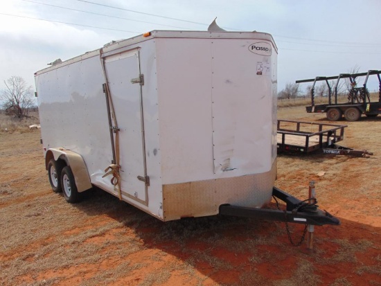 Passport 16' T/A Enclosed Bumperpull Trailer, Damaged (Bill of Sale)