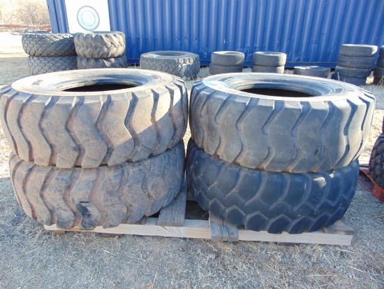 (4) 17.5r25 tires