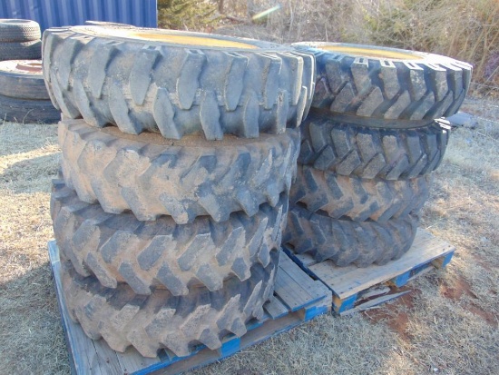 (8) 10.00-20 tires on 10 lug wheels
