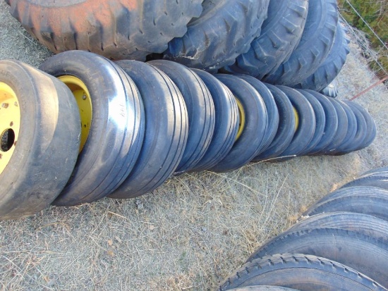 (16) 26x9-14.5 tires on 5 lug wheels & (1) 24x8-14 on 4 lug wheel