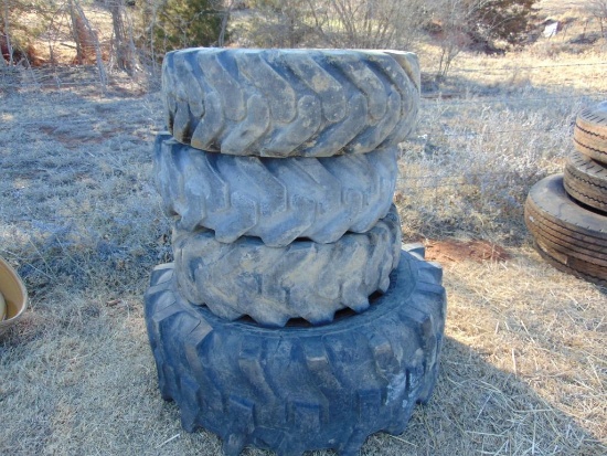 (3) 12.5/80-18 tires & (1) 19.5l-24 tire