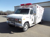 1990 Ford 350 Ambulance, s/n 1fdke30mxlha79449, diesel eng, auto trans, od reads 95659 miles, needs