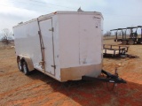 Passport 16' T/A Enclosed Bumperpull Trailer, Damaged (Bill of Sale)