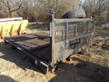10'x8' Flatbed w/Ramsey Winch, Ginpoles, Rolling Tailboard (remote in office)