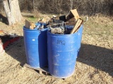 (4) Barrels of assorted shop items