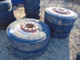 (5) 11r22.5on 12 lug rims...