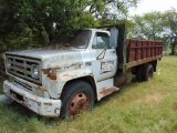 GMC 6000 S/A Flatbed Truck, s/n tce624v568558, v8 gas eng, 5x2 trans, unknown miles, dumpbed,