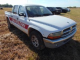 2004 Dodge Dakota Crewcab Pickup, s/n 1d7hl48n24s509170, 4.7 v8 gas eng, auto trans, od reads 135666