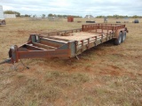 24' T/A Bumperpull Trailer, 14ply tires, no title,Located in Marlow Yard