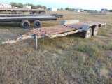 18' T/A Bumperpull Pipe Trailer, no title,...Located in Marlow Yard