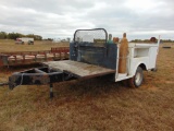 Service Bed mtd on S/A... Bumperpull Trailer, no title, Located in Marlow Yard...