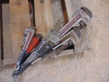 Assorted Pipe Wrenches,...Located in Marlow Yard