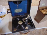 Sonora Record Player and records,...Located in Marlow Yard