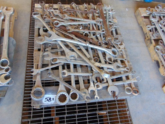 Pallet of Large Wrenches, open & box end....Yard 1