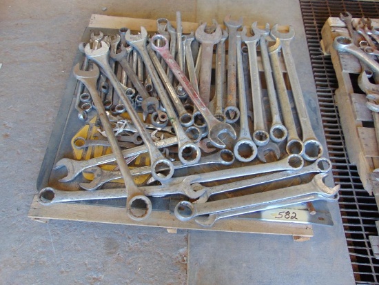 Pallet of Large Wrenches, open & box end....Yard 1