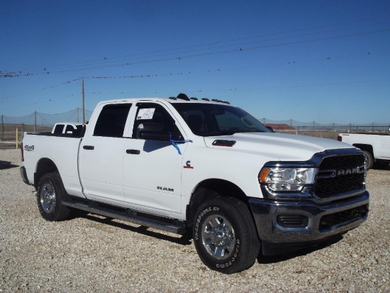 2019 Dodge ram 2500 Crewcab 4x4 Pickup, s/n 3c6ur5cl8kg708724, cummins eng, auto trans, od reads